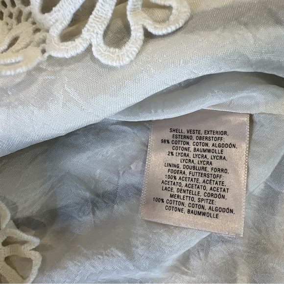 Anthropologie Maeve Chessia Navy Stripe Lace Dress Nautical Preppy Lace 2 - Picture 8 of 11